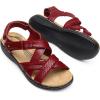 DREAM PAIRS Women’s Arch Support Sandals Comfortable Open Toe Dress Flats Walking Sandals For Summer(Red)