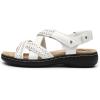 DREAM PAIRS Women’s Arch Support Sandals Comfortable Open Toe Dress Flats Walking Sandals For Summer(White)