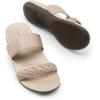 DREAM PAIRS Women’s Arch Support Slides Flat Sandals Soft Cushion Slippers With Adjustable Straps(Nude)