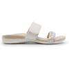 DREAM PAIRS Women’s Arch Support Slides Flat Sandals Soft Cushion Slippers With Adjustable Straps(White)