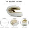 DREAM PAIRS Women’s Arch Support Soft Cushion Flip Flops Thong Sandals(Beige)