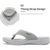DREAM PAIRS Women’s Arch Support Soft Cushion Flip Flops Thong Sandals(Grey)