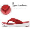 DREAM PAIRS Women’s Arch Support Soft Cushion Flip Flops Thong Sandals(Red)