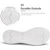 DREAM PAIRS Women’s Arch Support Soft Cushion Flip Flops Thong Sandals(White-knit)