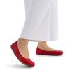 DREAM PAIRS Women’s Ballet Flats Foldable Round Toe Dressy Comfortable Slip On Dress Shoes(Red)