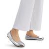 DREAM PAIRS Women’s Ballet Flats Foldable Round Toe Dressy Comfortable Slip On Dress Shoes(Silver)
