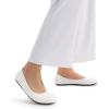 DREAM PAIRS Women’s Ballet Flats Foldable Round Toe Dressy Comfortable Slip On Dress Shoes(White)