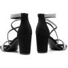 DREAM PAIRS Womens Chunkle(All Black-suede)
