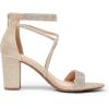 DREAM PAIRS Womens Chunkle(All Gold-glitter)