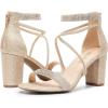 DREAM PAIRS Womens Chunkle(All Gold-glitter)