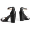 DREAM PAIRS Womens Chunkle(Black/Pu)