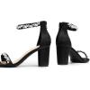 DREAM PAIRS Womens Chunkle(Black-satin)