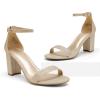 DREAM PAIRS Womens Chunkle(Gold/Glitter)