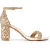 DREAM PAIRS Womens Chunkle(Gold/Rhinestone)