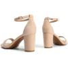 DREAM PAIRS Womens Chunkle(Nude/Suede)