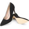 DREAM PAIRS Women’s Closed Toe High Heels Dress Pointed Toe Wedding Pump Shoes(Black/Nubuck)