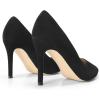 DREAM PAIRS Women’s Closed Toe High Heels Dress Pointed Toe Wedding Pump Shoes(Black/Nubuck)