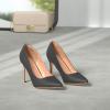 DREAM PAIRS Women’s Closed Toe High Heels Dress Pointed Toe Wedding Pump Shoes(Black/Nubuck)