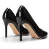 DREAM PAIRS Women’s Closed Toe High Heels Dress Pointed Toe Wedding Pump Shoes(Black/Pat)
