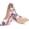DREAM PAIRS Women’s Closed Toe High Heels Dress Pointed Toe Wedding Pump Shoes(Floral)