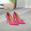 DREAM PAIRS Women’s Closed Toe High Heels Dress Pointed Toe Wedding Pump Shoes(Fuchsia/Suede)