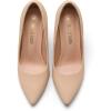 DREAM PAIRS Women’s Closed Toe High Heels Dress Pointed Toe Wedding Pump Shoes(Nude/Nubuck)