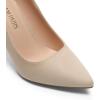 DREAM PAIRS Women’s Closed Toe High Heels Dress Pointed Toe Wedding Pump Shoes(Nude/Suede)