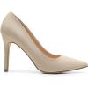 DREAM PAIRS Women’s Closed Toe High Heels Dress Pointed Toe Wedding Pump Shoes(Nude/Suede)