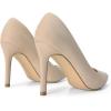 DREAM PAIRS Women’s Closed Toe High Heels Dress Pointed Toe Wedding Pump Shoes(Nude/Suede)