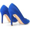 DREAM PAIRS Women’s Closed Toe High Heels Dress Pointed Toe Wedding Pump Shoes(Royal/Blue)