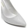 DREAM PAIRS Women’s Closed Toe High Heels Dress Pointed Toe Wedding Pump Shoes(Silver/Glitter)