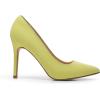 DREAM PAIRS Women’s Closed Toe High Heels Dress Pointed Toe Wedding Pump Shoes(Yellow/Suede)