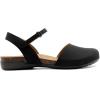DREAM PAIRS Women’s Closed Toe Sandals Arch Support Comfort Cork Footbed Flat Sandals Summer Shoes(Black)