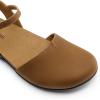 DREAM PAIRS Women’s Closed Toe Sandals Arch Support Comfort Cork Footbed Flat Sandals Summer Shoes(Brown)