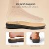 DREAM PAIRS Women’s Closed Toe Sandals Arch Support Comfort Cork Footbed Flat Sandals Summer Shoes(Navy)