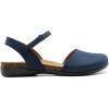 DREAM PAIRS Women’s Closed Toe Sandals Arch Support Comfort Cork Footbed Flat Sandals Summer Shoes(Navy)