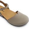 DREAM PAIRS Women’s Closed Toe Sandals Arch Support Comfort Cork Footbed Flat Sandals Summer Shoes(Taupe)
