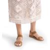 DREAM PAIRS Women’s Comfortable Dressy Cork Low Wedge Heels Cute Summer One Band Casual Flat Sandals with Adjustable Ankle Strap(Camel)