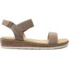 DREAM PAIRS Women’s Comfortable Dressy Cork Low Wedge Heels Cute Summer One Band Casual Flat Sandals with Adjustable Ankle Strap(Taupe)