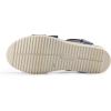 DREAM PAIRS Women’s Comfortable Low Wedge Sandals, Open Toe Slip On Strappy Flat Sandals Light-weight Summer Shoes(Navy)