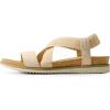 DREAM PAIRS Women’s Comfortable Low Wedge Sandals, Open Toe Slip On Strappy Flat Sandals Light-weight Summer Shoes(Nude)