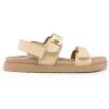 DREAM PAIRS Women’s Comfortable Open Toe Flat Sandals Fashion One Band Summer Dessy Sandals(Natural-raffia)
