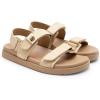 DREAM PAIRS Women’s Comfortable Open Toe Flat Sandals Fashion One Band Summer Dessy Sandals(Natural-raffia)