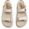 DREAM PAIRS Women’s Comfortable Open Toe Flat Sandals Fashion One Band Summer Dessy Sandals(Nude)