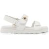 DREAM PAIRS Women’s Comfortable Open Toe Flat Sandals Fashion One Band Summer Dessy Sandals(White)