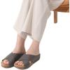 DREAM PAIRS Women’s Cork Slide Sandals Slip on Open Toe Cute Platform Criss Cross Flat Sandals for Summer(Brown/Pu)