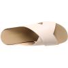 DREAM PAIRS Women’s Cork Slide Sandals Slip on Open Toe Cute Platform Criss Cross Flat Sandals for Summer(Pink/Pu)