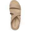 DREAM PAIRS Women’s Dressy Slip on Elastic Ankle Strap Summer Wedge Heels Low Wedge Cork Beach Sandals for Women Casual Vacation(Nude)