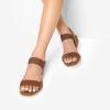 DREAM PAIRS Womens Espadrilles Ankle Stretch Elastic Strap Open Toe Wedges Flats Sandals(Brown)