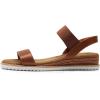 DREAM PAIRS Womens Espadrilles Ankle Stretch Elastic Strap Open Toe Wedges Flats Sandals(Brown)